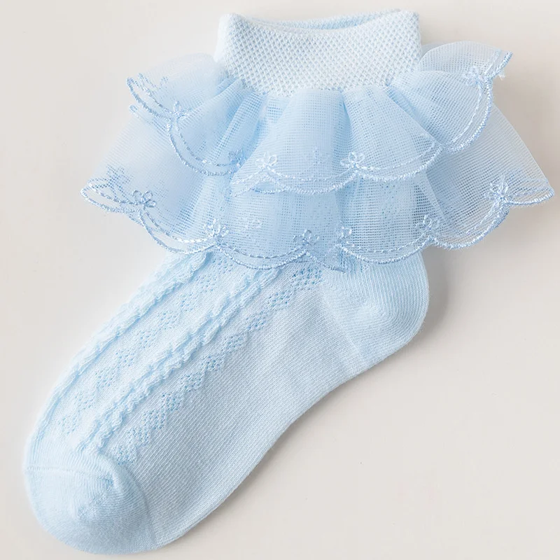 Calcetines de encaje para niña en algodón suave primavera verano - imagen 5