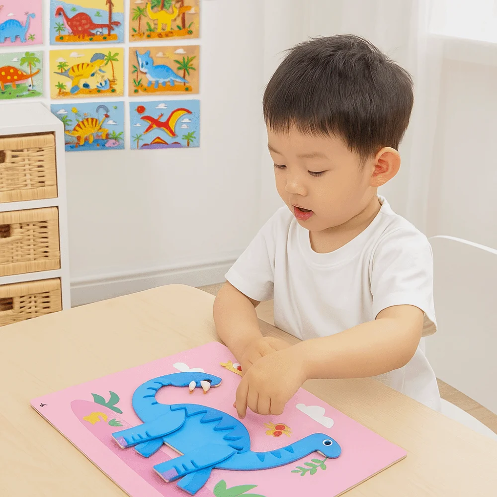 Juguete Montessori de espuma EVA con pegatinas 3D reutilizable - imagen 4