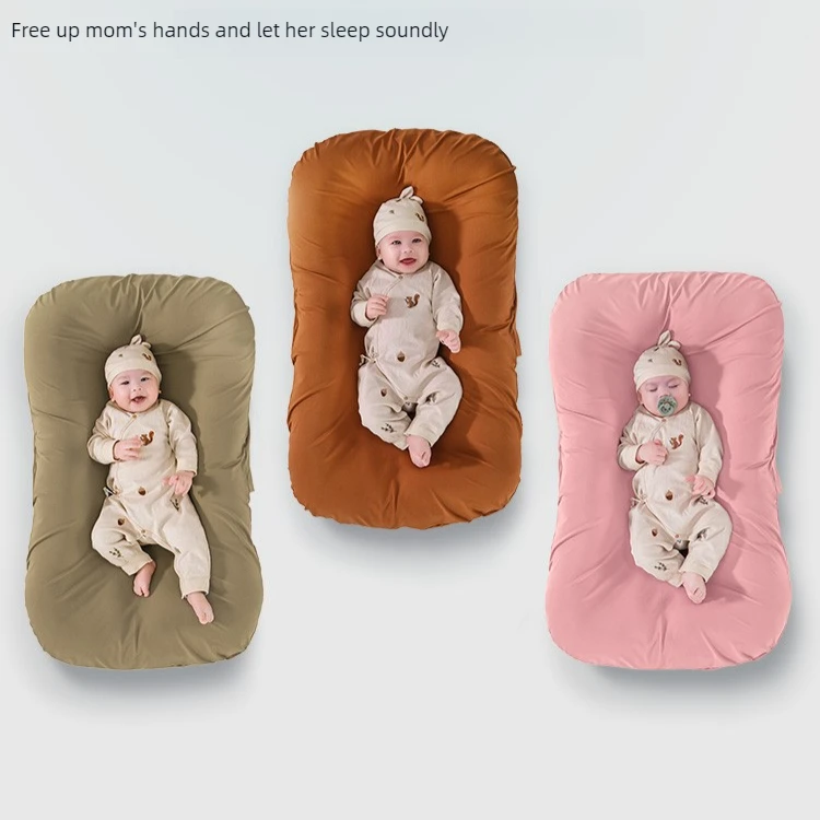 Cuna ajustable nido portátil de bebé para dormir con funda extraíble
