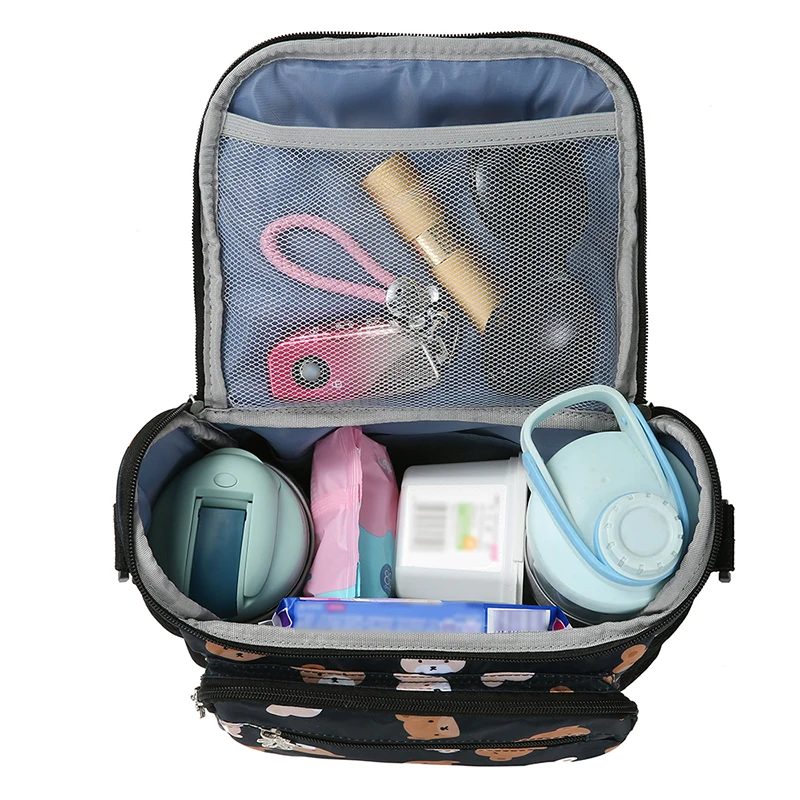 Bolso bandolera bebé para pañales con múltiples bolsillos organizador - imagen 2