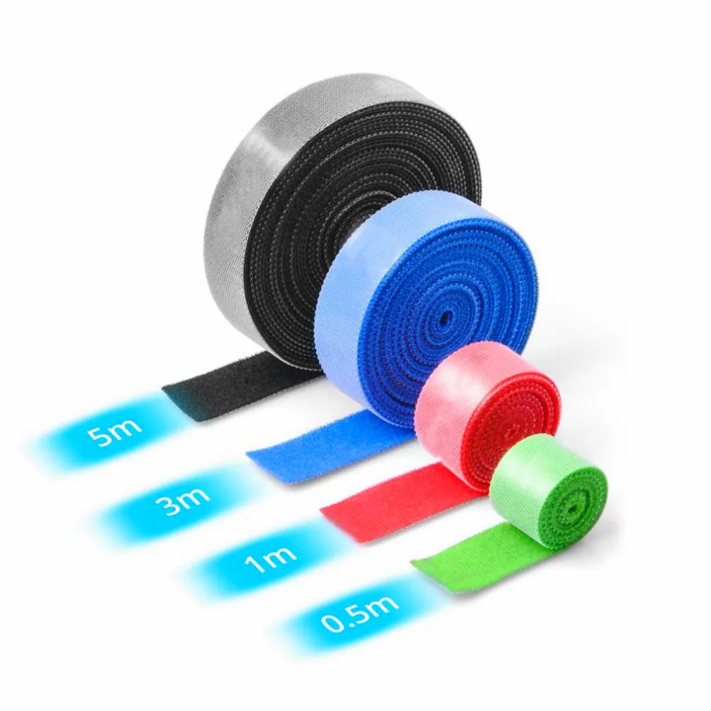 Correas organizadoras enrolladas para agrupar cables
