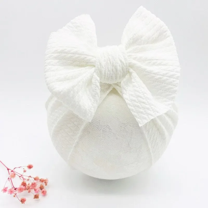 Gorro turbante para bebé recién nacido con lazo suave y elástico - imagen 3