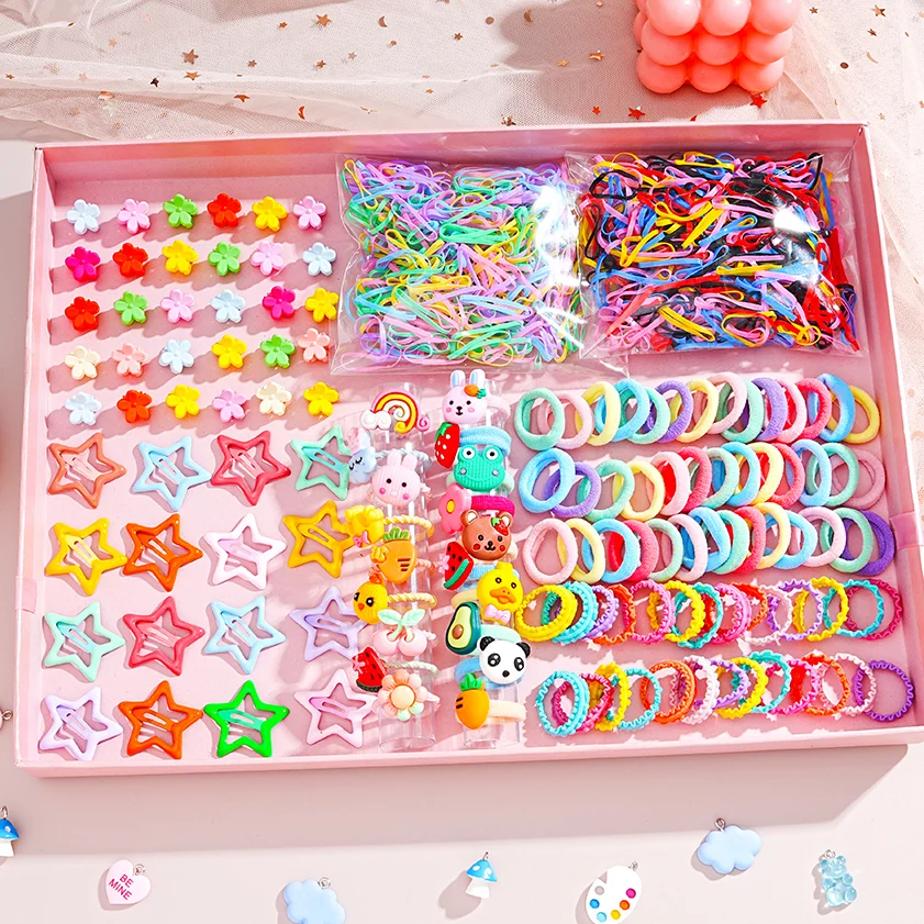 Conjunto de accesorios para el pelo de niña – Bandas y coleteros - imagen 3