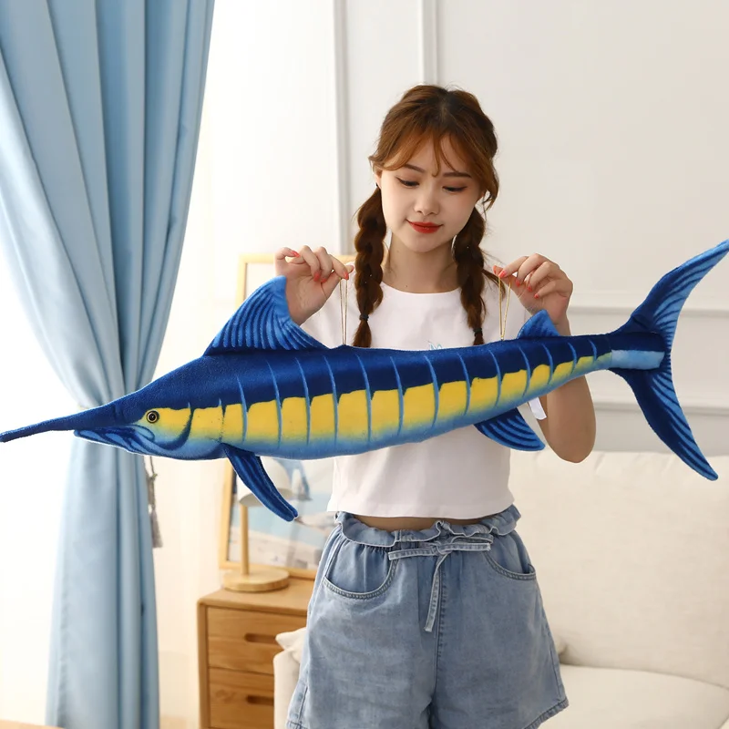 Bluefin peluche de atún azul suave para decoración infantil - imagen 3