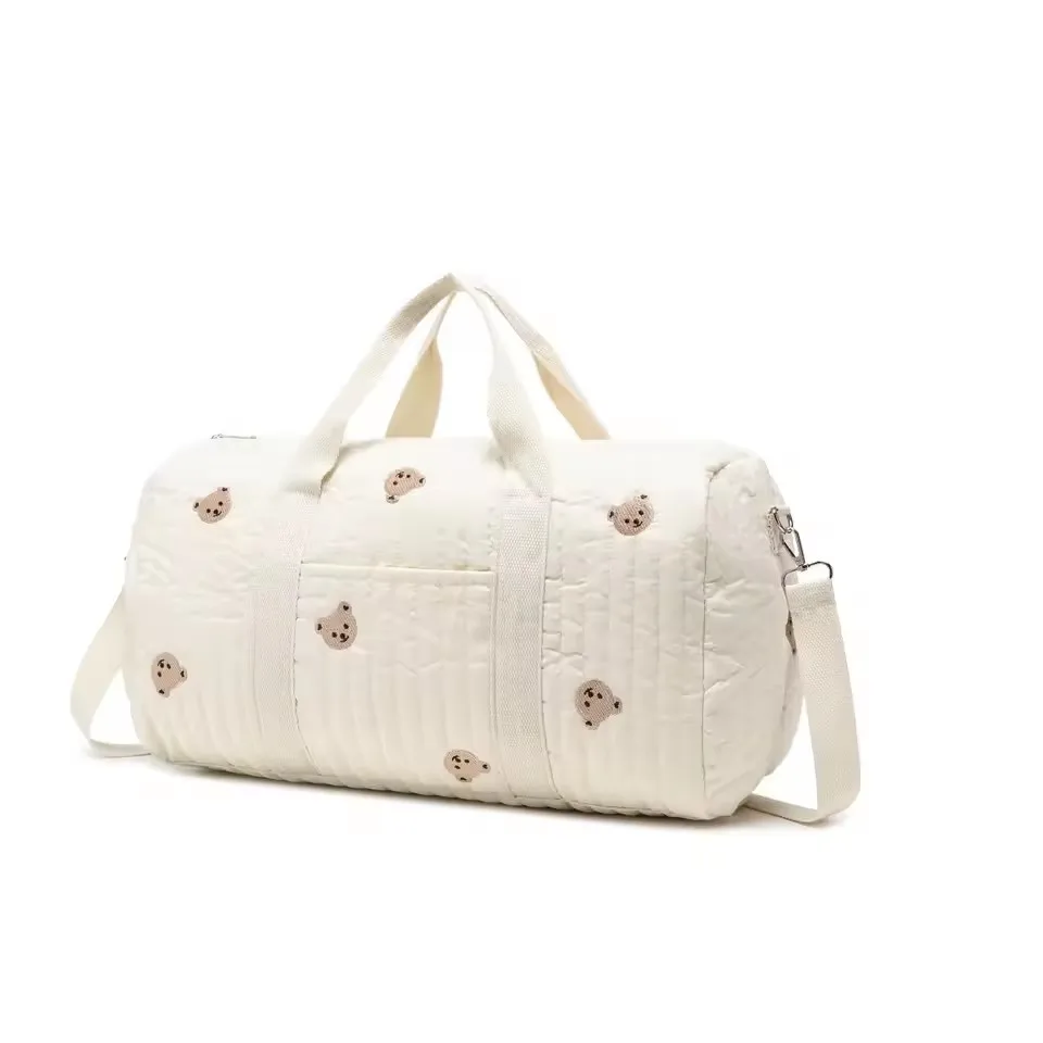 Bolsa de pañales para bebé bordada con bandolera de viaje maternidad - imagen 4