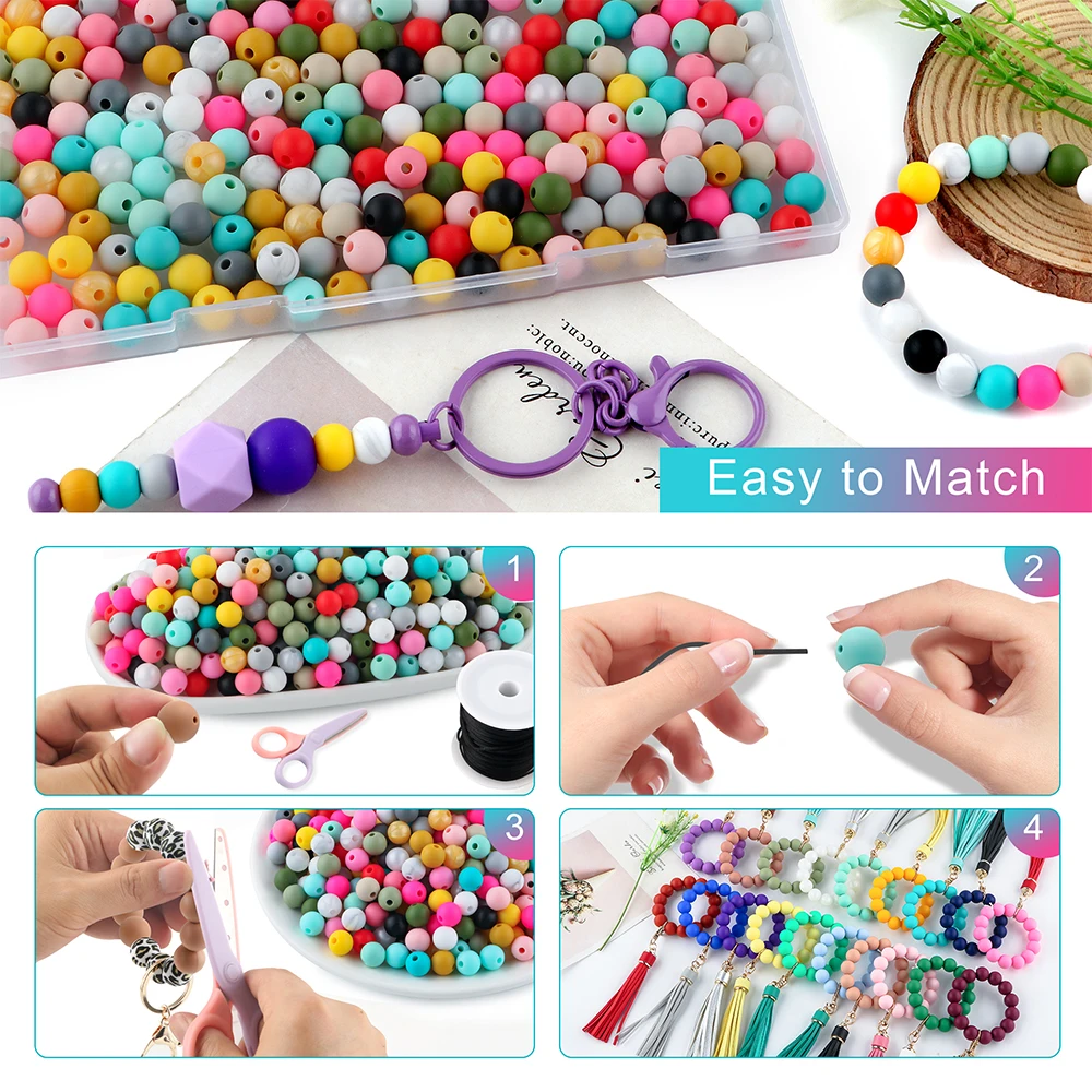 Conjunto de cuentas de silicona