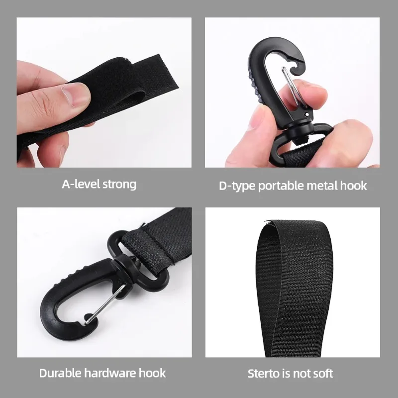 Ganchos cochecito giratorios con clips para bolsas de pañales - imagen 3