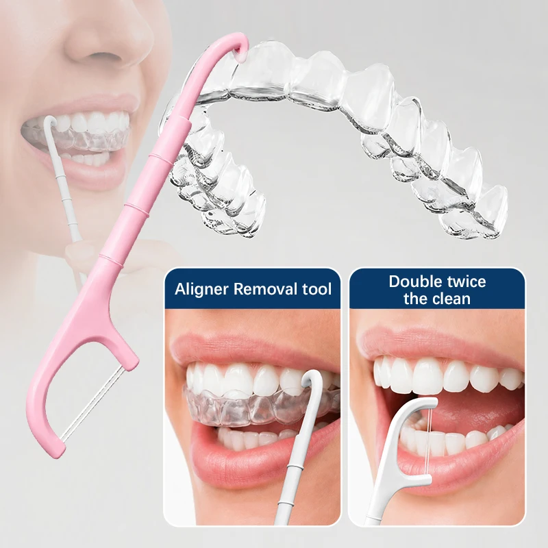 Herramienta portátil 2 en 1 para hilo dental y alineadores – viaje - imagen 4