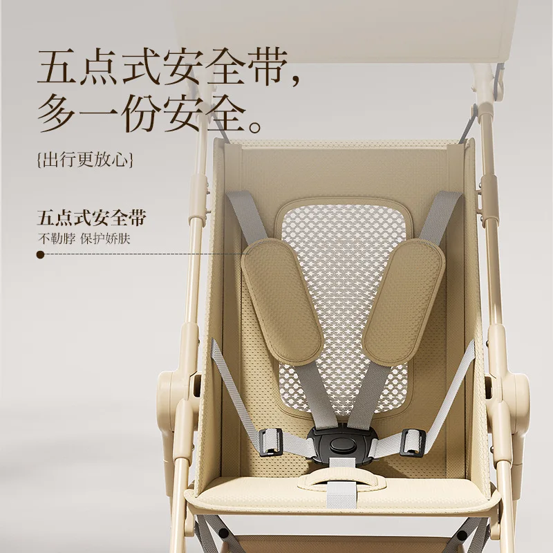 Cochecito de bebé ligero plegable con bolsillo para viajar - imagen 3