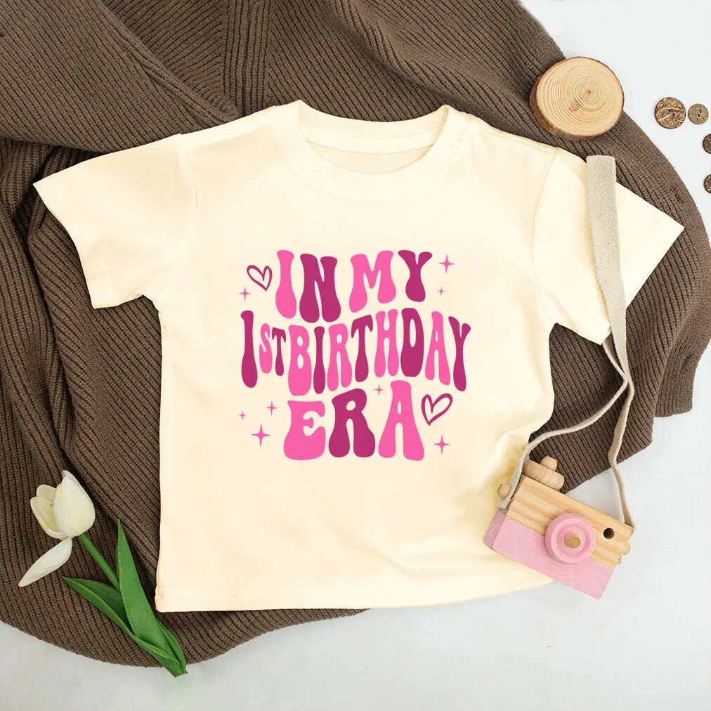 Camiseta retro de primer cumpleaños con manga corta para bebé - imagen 5