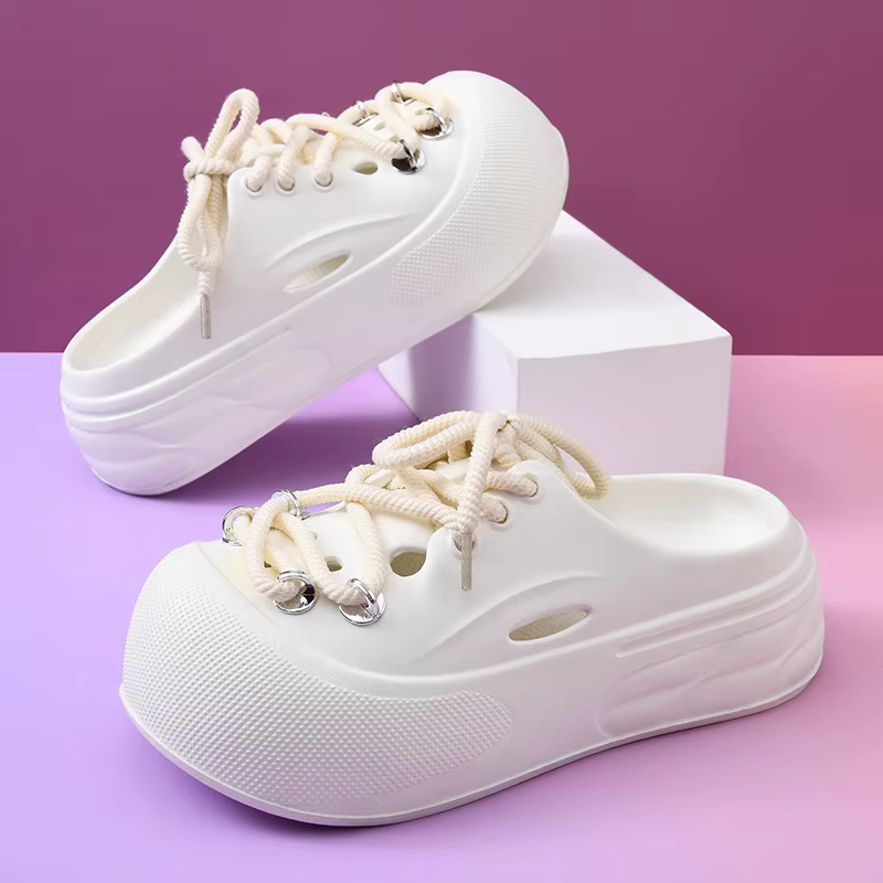 Sandalias con plataforma y cordones para niña – Ideal verano y playa - imagen 4