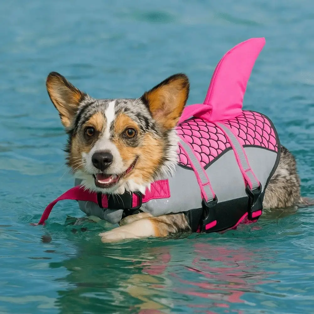 Chaleco salvavidas reflectante impermeable con asa para perro - imagen 4