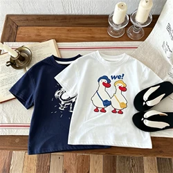 Camiseta manga corta niño verano estampado animados cuello redondo