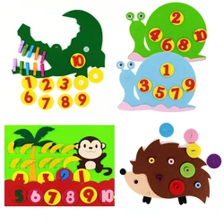 Rompecabezas de fieltro artesanal educativo con animales para niños