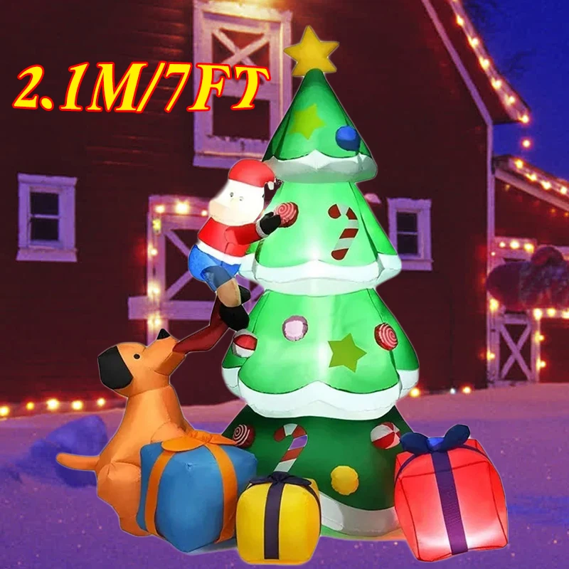 Árbol de Navidad inflable con luces LED para interior y exterior - imagen 4
