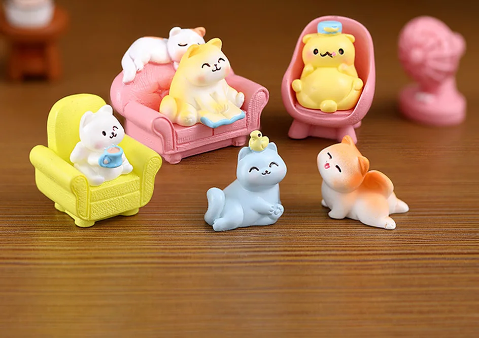 Detalle del estilo Kawaii y de paisaje en miniatura