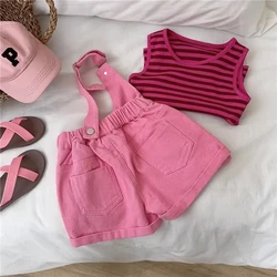 MILANCEL Conjunto de verano a rayas sin mangas para niños
