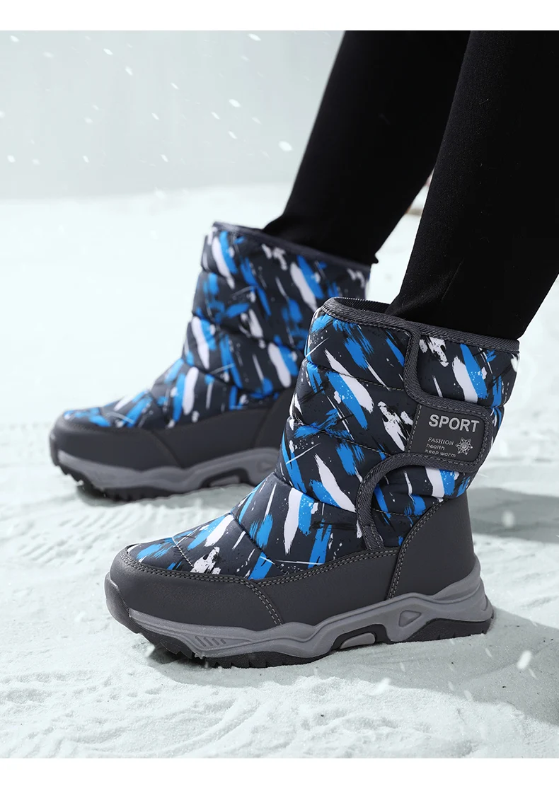 Botas infantiles impermeables con forro polar cálido