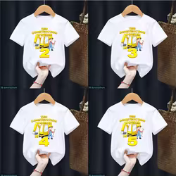 Camiseta excavadora para niño y niña – Manga corta