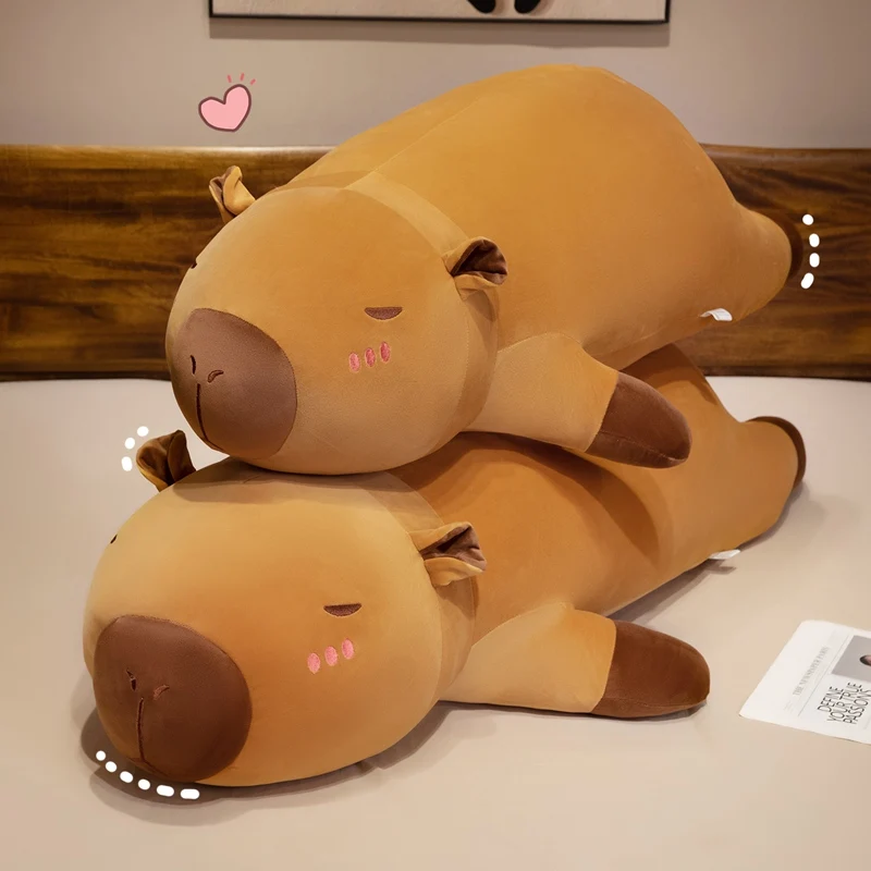 Peluche capibara acostado suave tipo almohada para decorar - imagen 2