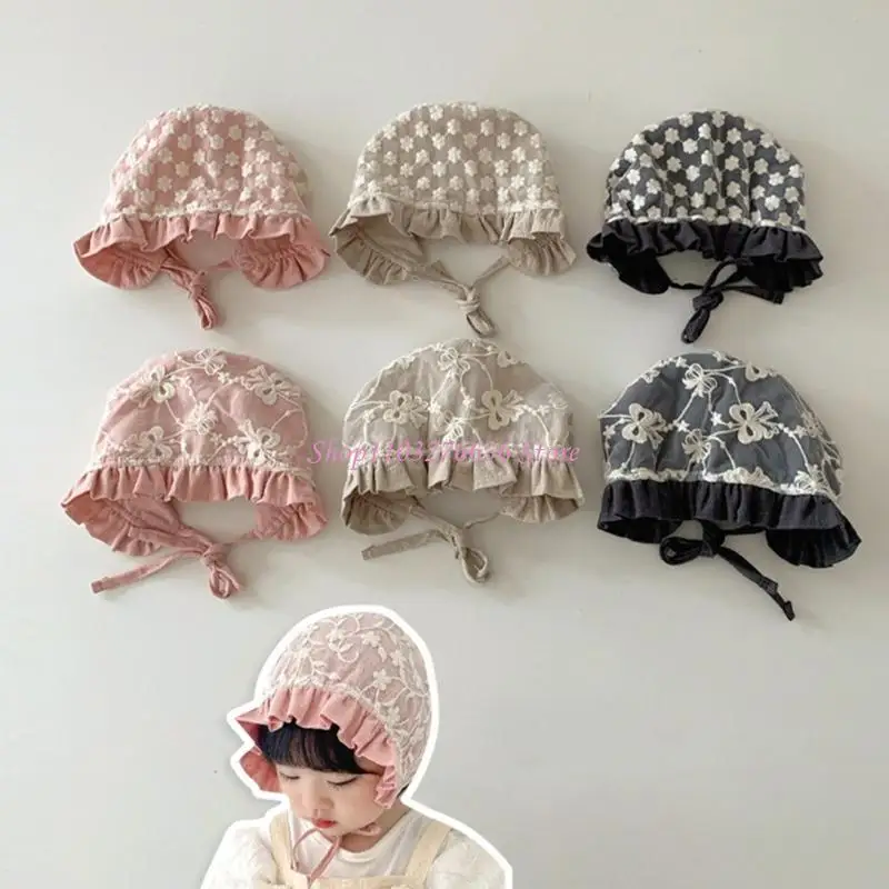 Sombrero de encaje para bebé estilo princesa para fotos - imagen 2