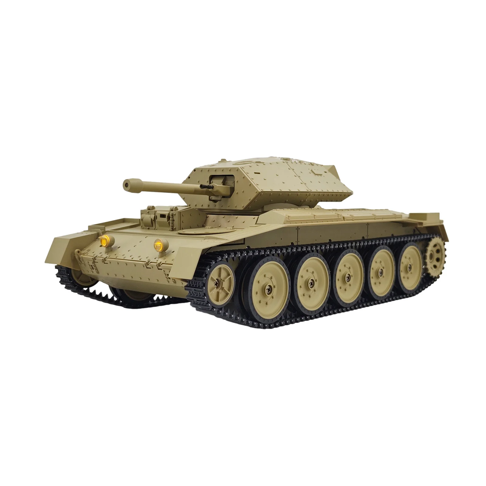 Vista del tanque RC 1:16 con estilo militar