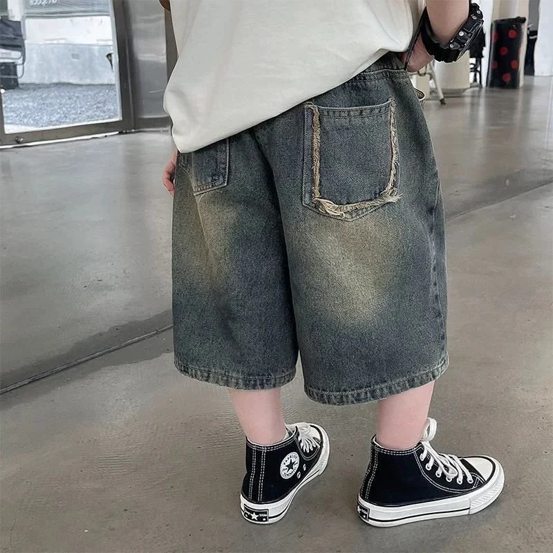 Pantalones cortos verano en mezclilla para niños y niñas - imagen 5