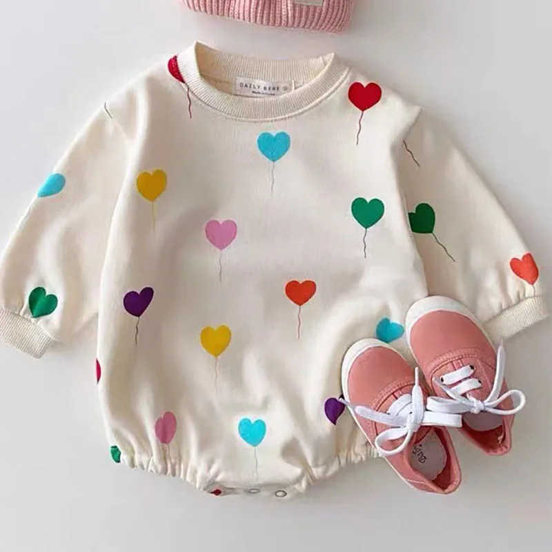 Milangel monos bebé niña globos – Ropa cómoda y suave para jugar - imagen 2