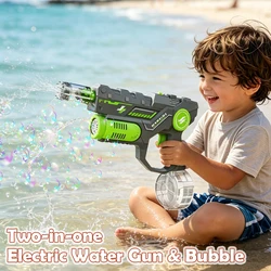 Pistola de agua eléctrica multifunción con máquina burbujas