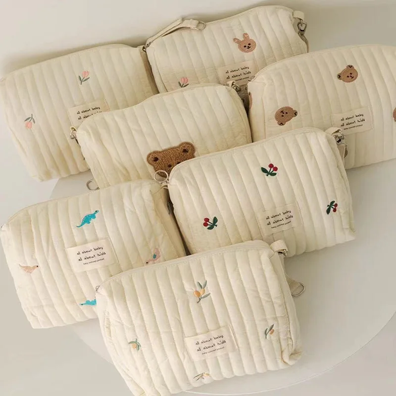 Bolsa de pañales colgante algodón bordada para bebé