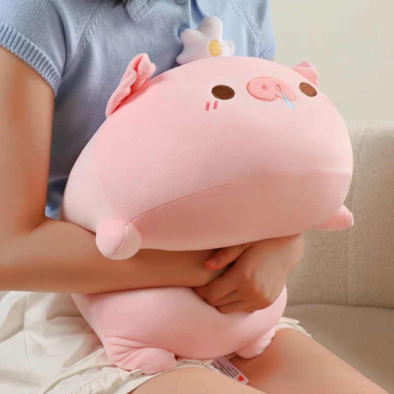 Peluche cerdito rosa relleno de algodón, dibujos animados - imagen 2