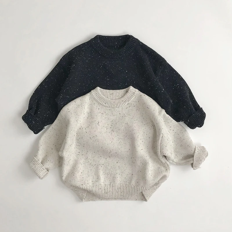 Jersey de punto para niño con cuello redondo – suave y cómodo