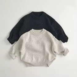 Jersey de punto para niño con cuello redondo – suave y cómodo