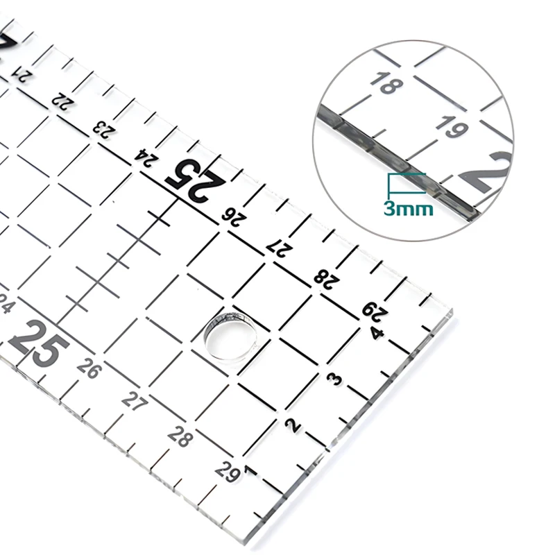 Regla acrílica de patchwork para corte y costura ZYF - imagen 2