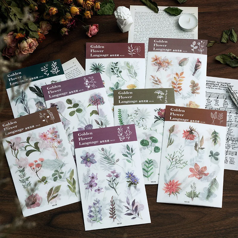 Kit scrapbooking bebé vintage floral con motivos naturales - imagen 2