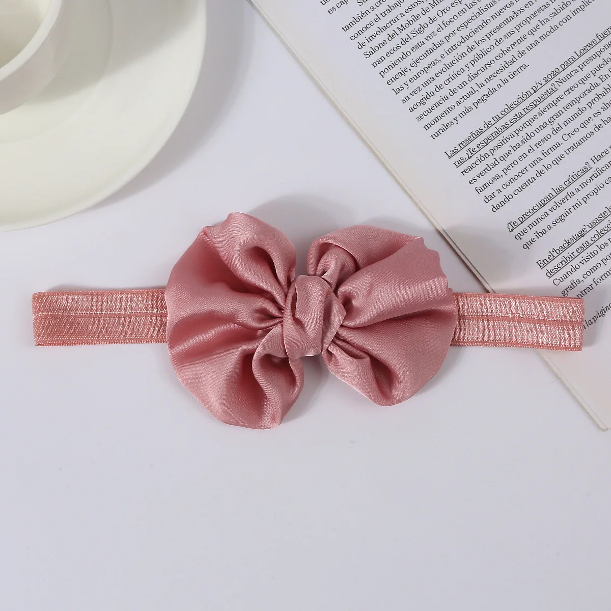 Diadema lazo para bebé niña – Malla suave y transpirable - imagen 2