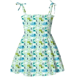 Vestido verano niña algodón – Estampado playero sin mangas