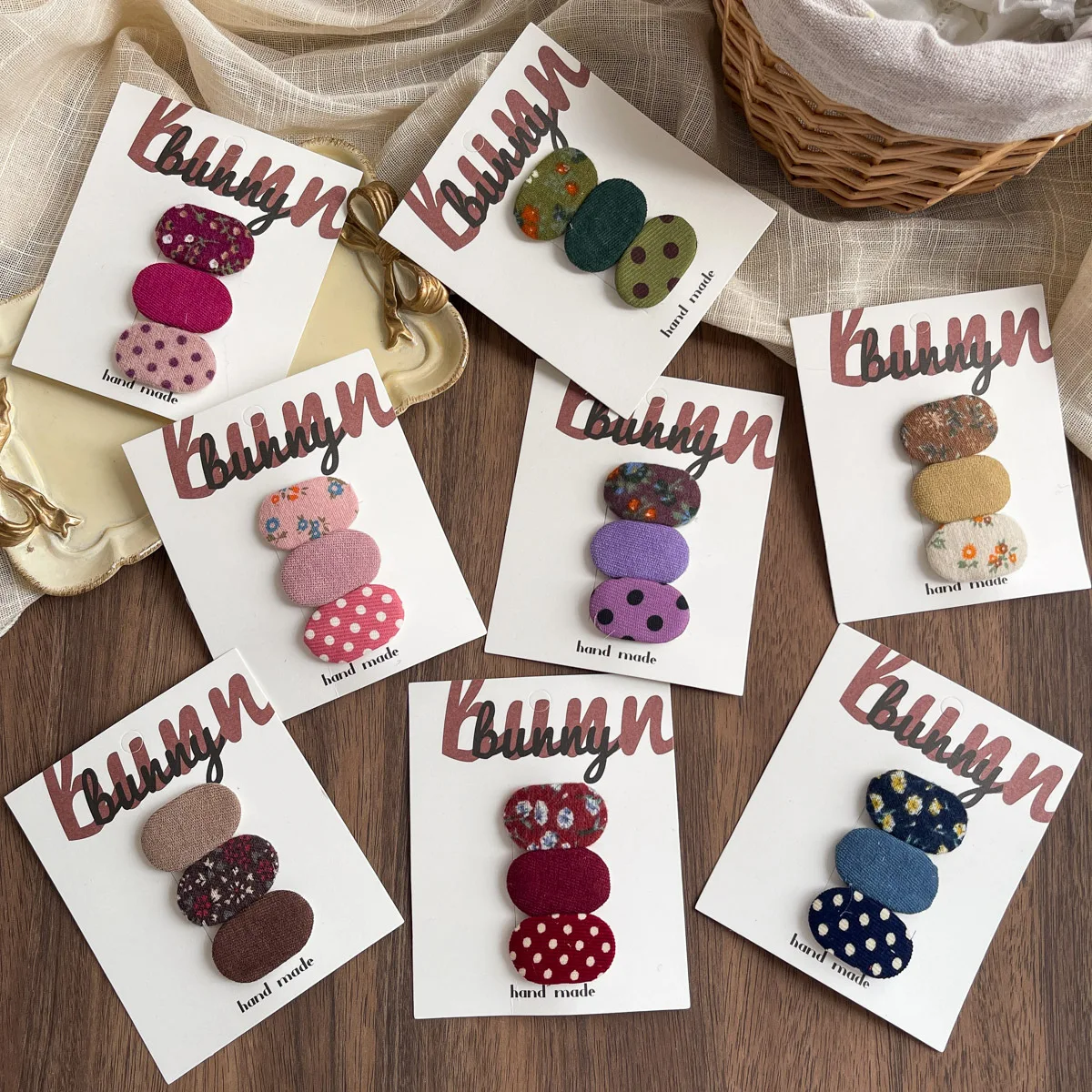 Pinzas para el pelo de bebé con flores dulces y suaves