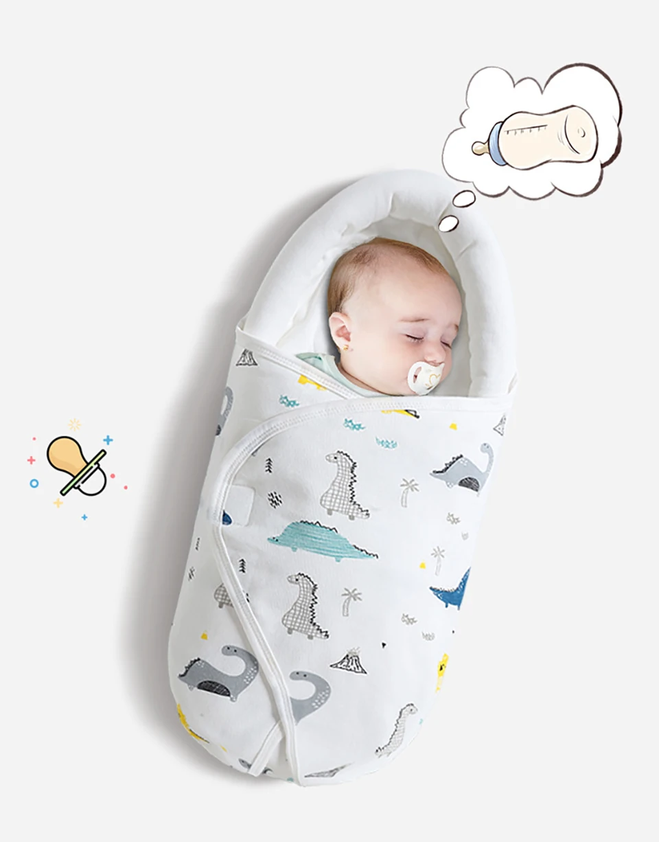 Manta envolvente para bebé con estampado de dinosaurio