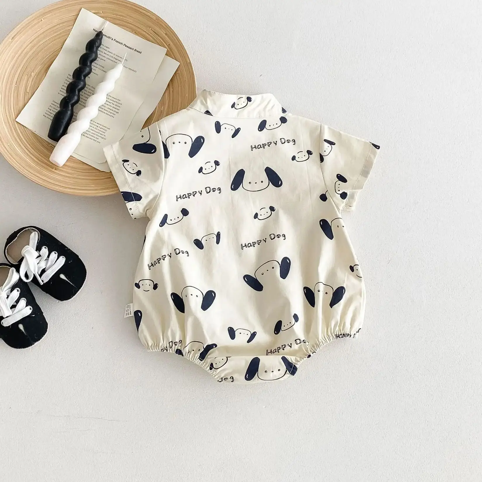 Mono recién nacido perrito cartoon – Cuello vuelto - imagen 5