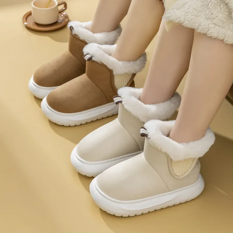 Botines de invierno para niño con gamuza sintética y forro de felpa - imagen 4