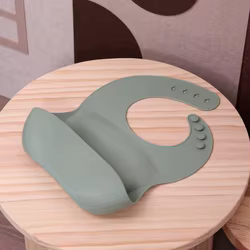 Baberos de silicona para bebés impermeables - alimentación segura