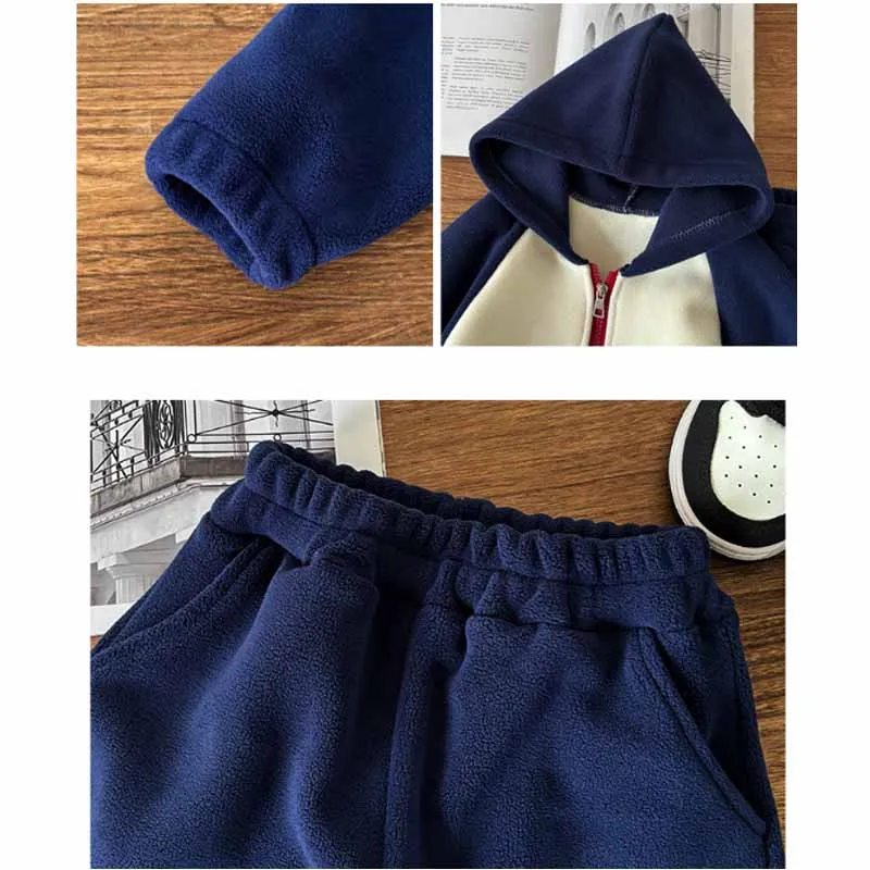 Conjunto infantil de lana con capucha y cremallera - imagen 5