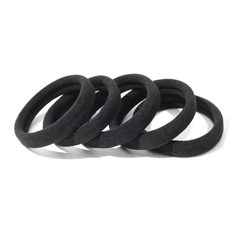 Bandas negras para el cabello con lazo, elástico alto, niña - imagen 3