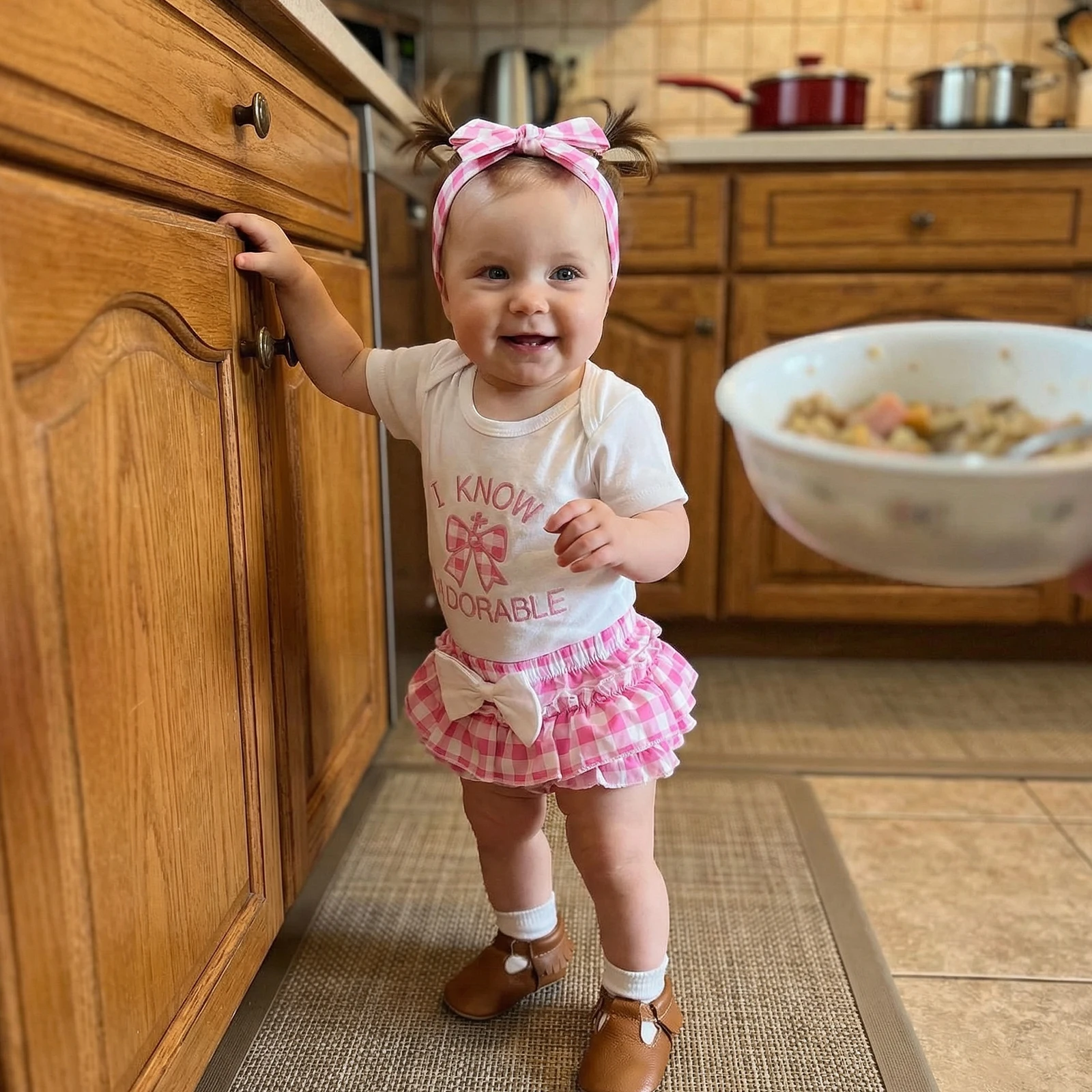 Conjunto de verano para niña con pantalones cortos y diadema - imagen 3