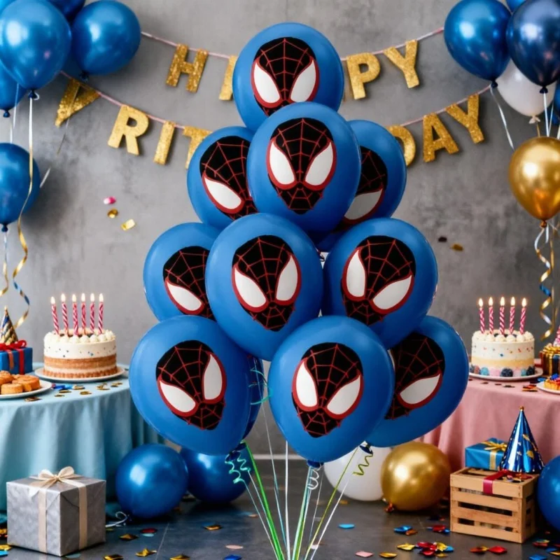 Globos Spider-Man de látex para fiestas infantiles con superhéroes - imagen 2