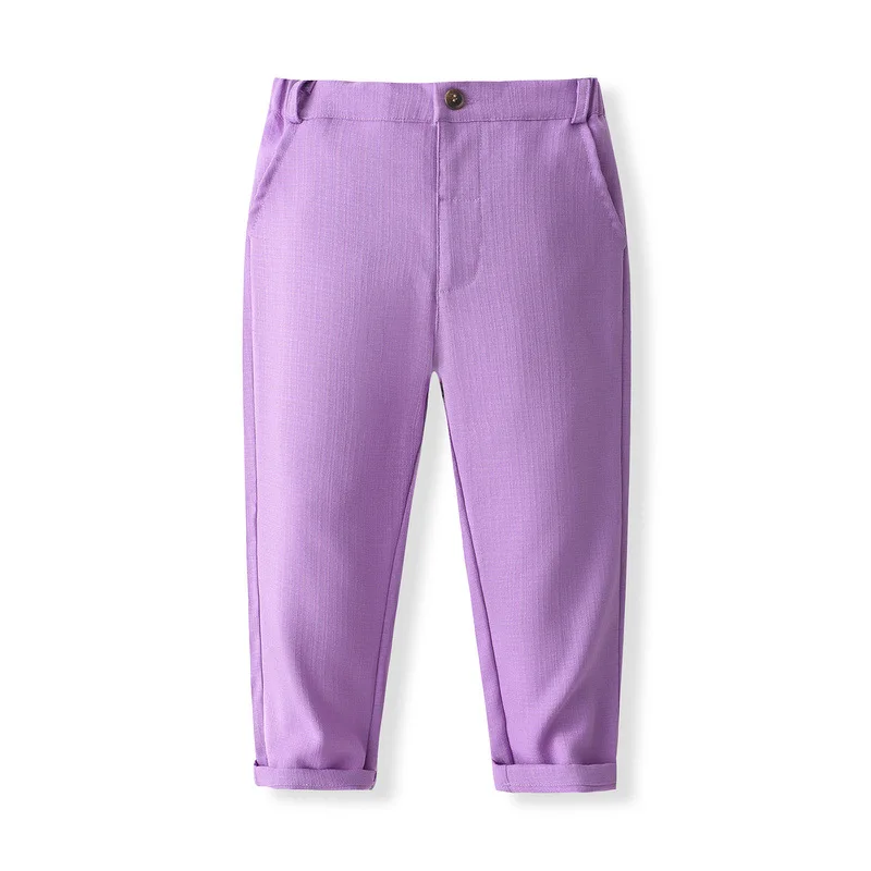 Chaleco con corbata de caballero para niño - Top y pantalón blancos - imagen 2