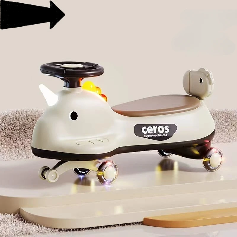 Paseo 360 para niños con luces LED y ruedas silenciosas