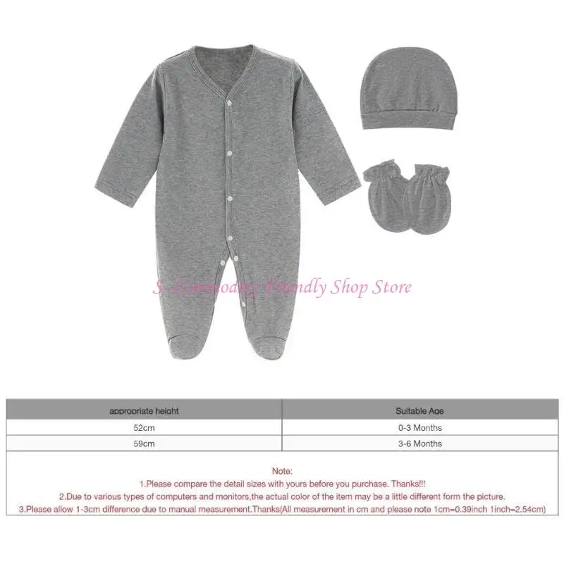 Conjunto bebé de invierno transpirable con gorro y manoplas cálidas - imagen 5