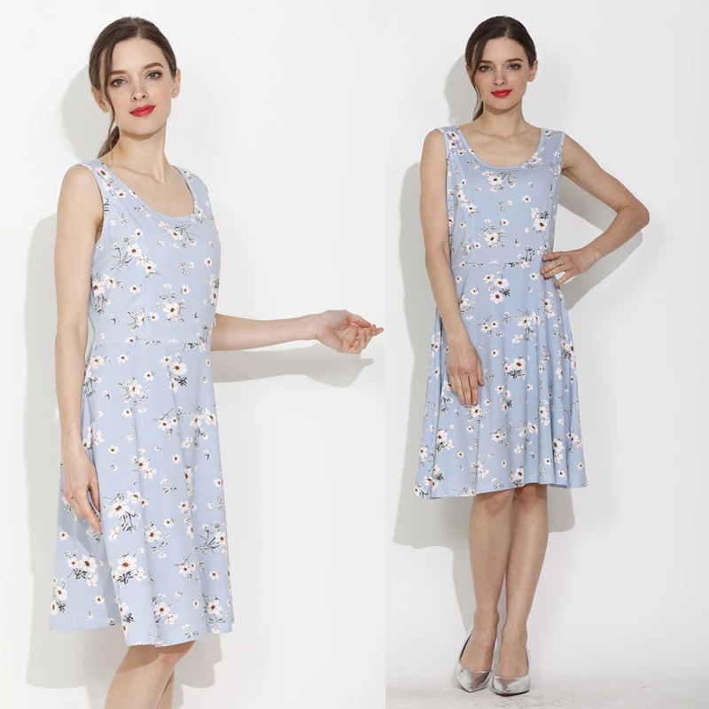 Vestido de maternidad de algodón sin mangas para verano - imagen 2